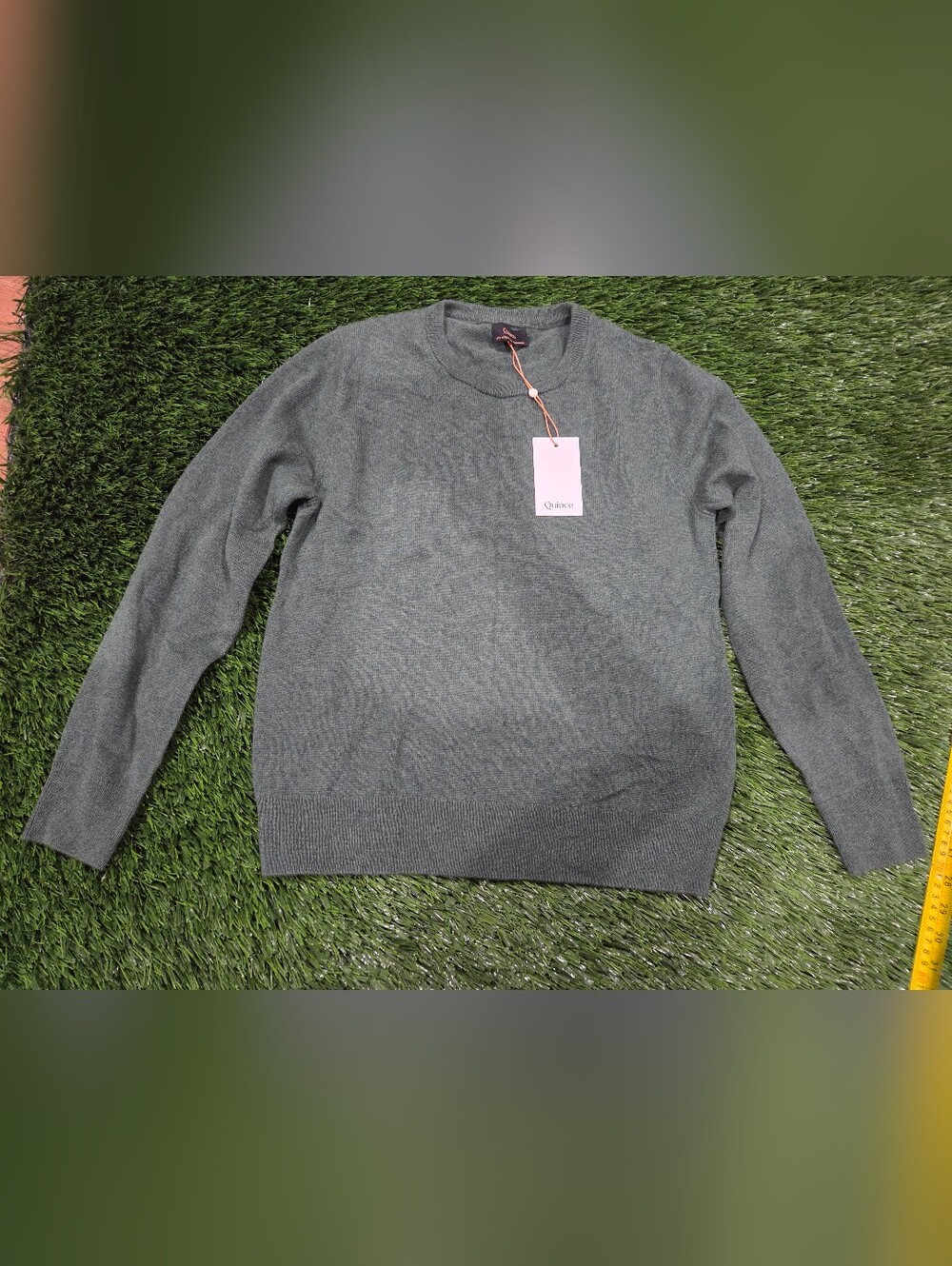 Quince Men's Crewneck Sweater in Green